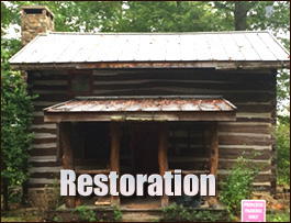 Historic Log Cabin Restoration  Warsaw, North Carolina